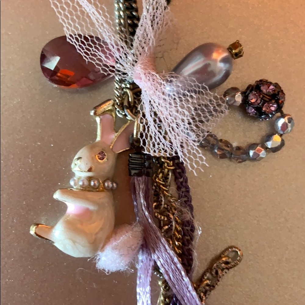 Betsy Johnson Bunny necklace